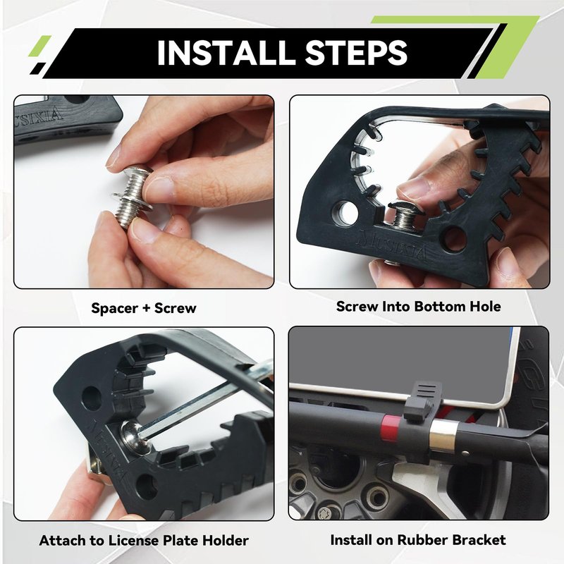 MusixiA Shovel Holder for Truck Quick Release Rubber Clamp Mount Kit Fits 1"~1.5" in Diameter Tool Handles forTrucks UTV ATV Offroad 4X4 Parts 4Pcs