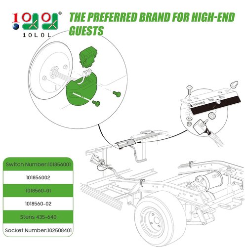 Forward Reverse FWD REV Switch 48V for Since 1996 Electric Golf Cart Club Car DS/Onward/Tempo/Precedent, Replacement Part 101856001, 101856002 (with Base Screw Set)