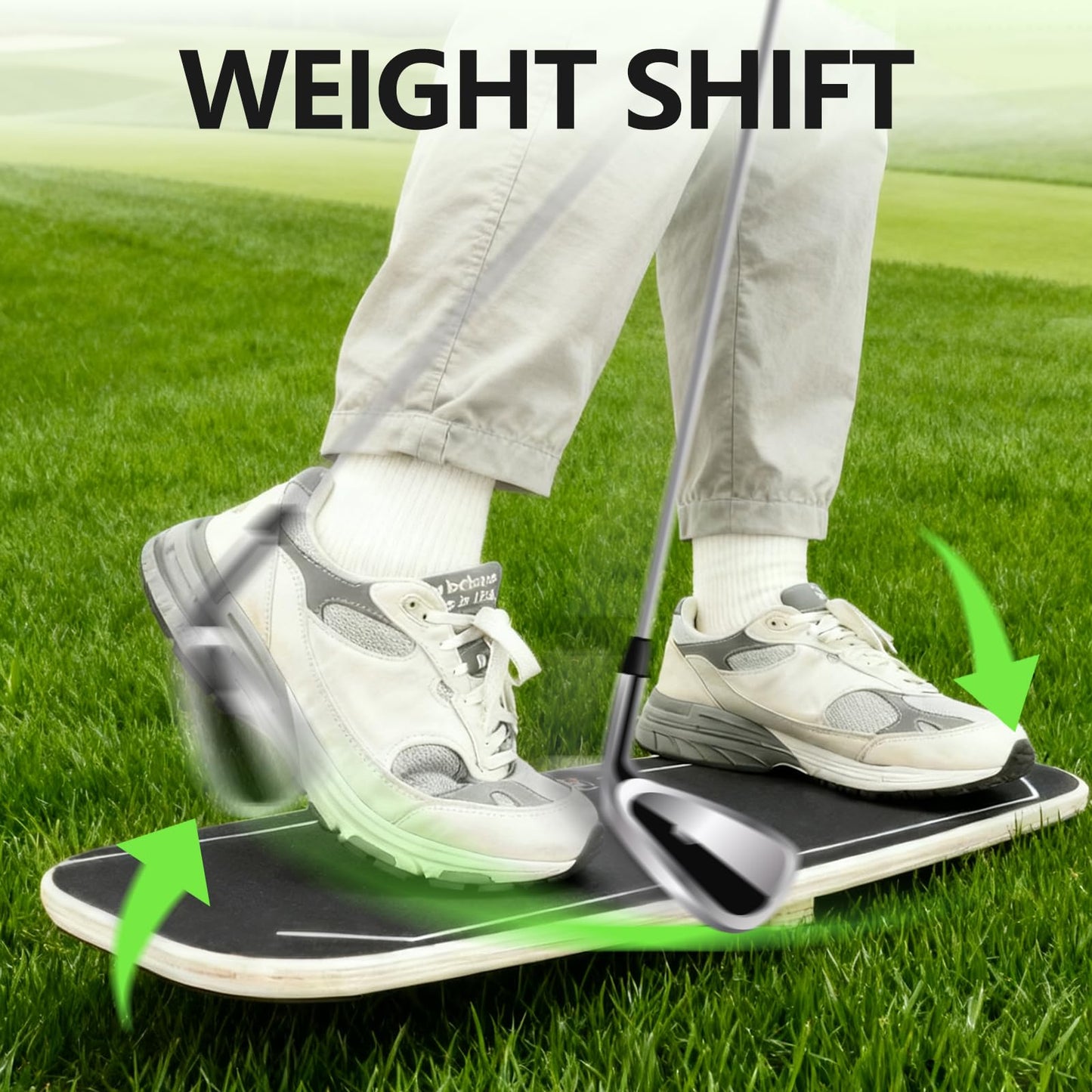 Golf Pressure Plate, Golf Weight Shift Board, Teaching Tool For Club Practice & Drills, Golf Swing Trainer, Improve Balance & Accuracy, Golf Training Aid For Increased Power & Swing Rhythm (Black)