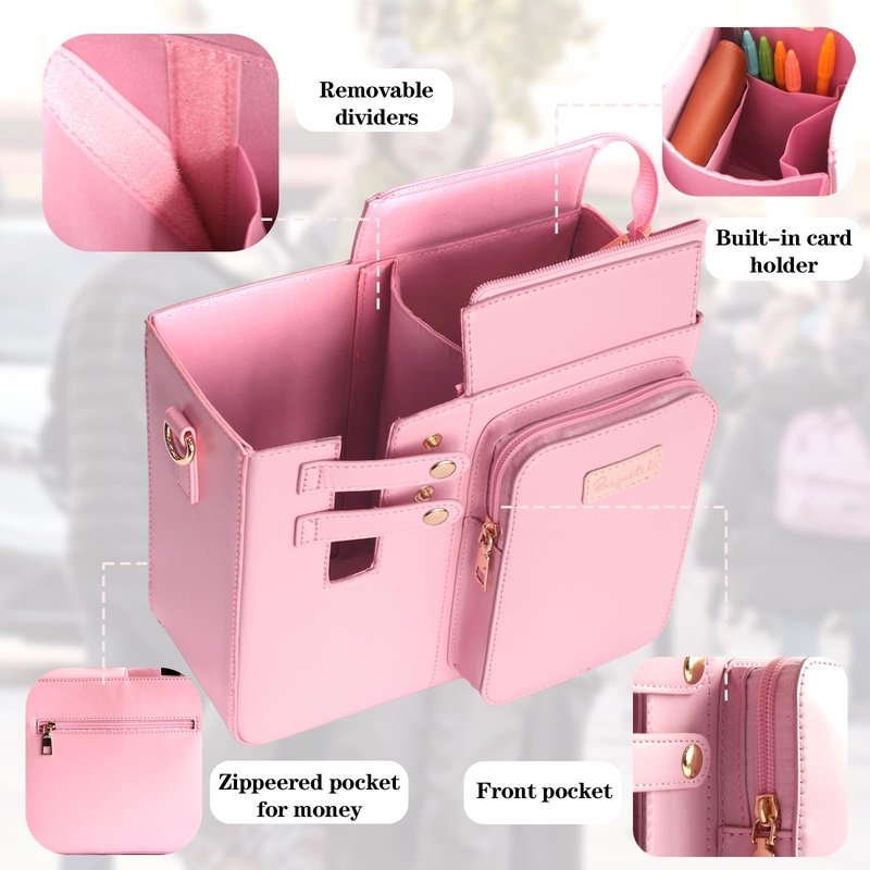 Raizestilo Bag Crossbody for Stanley Cup Purse, Water Bottle Bag Holder Crossbody with Stanley Cup, Adjustable Women Shoulder Strap Bag（Pink）