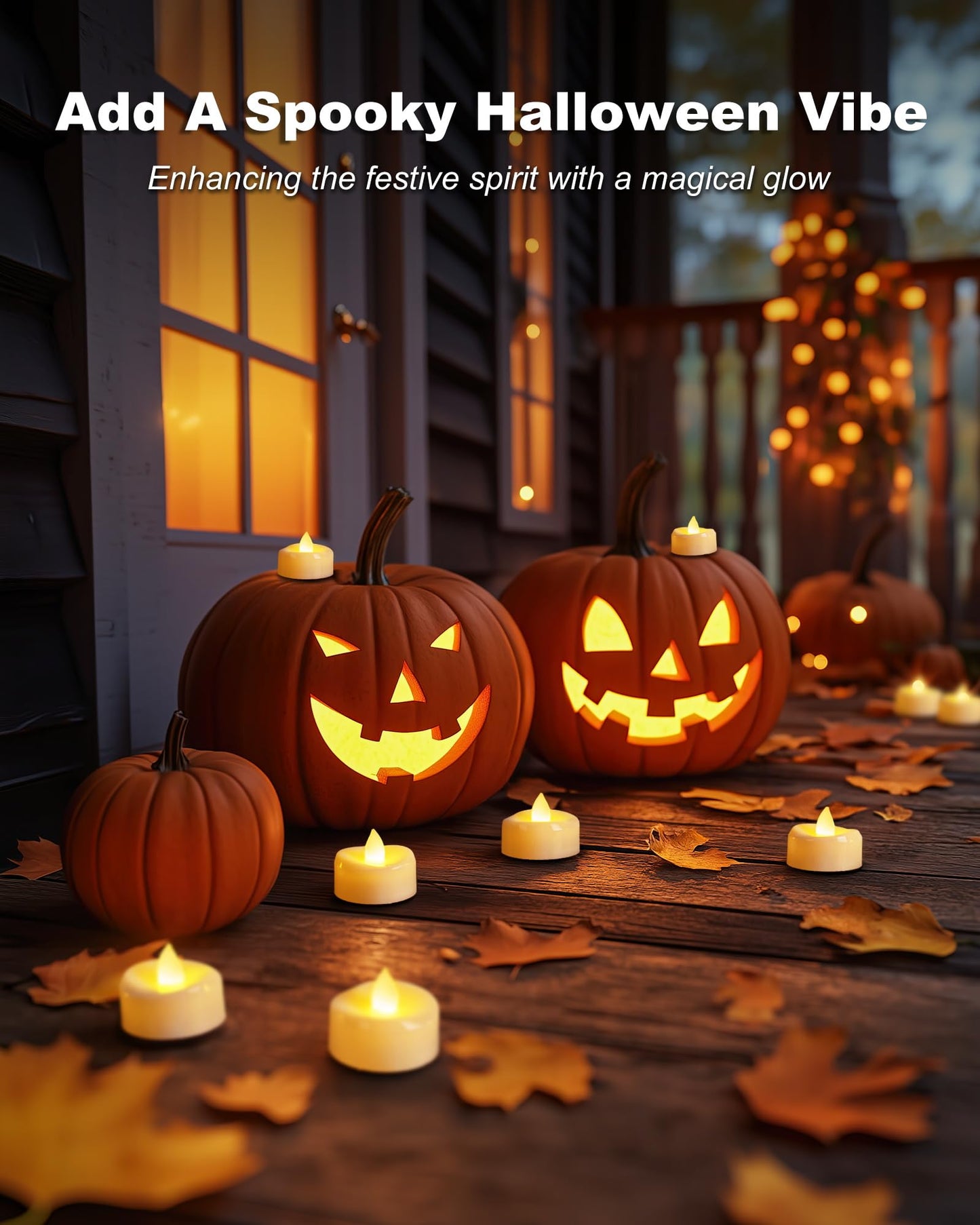 5plots Flameless Candles, 24Pcs Tea Lights Candles Battery Operated, Flameless Tealight Candles Flickering, Electric Tea Lights Votive Candles - Ivory - 1.5" x 1.25"