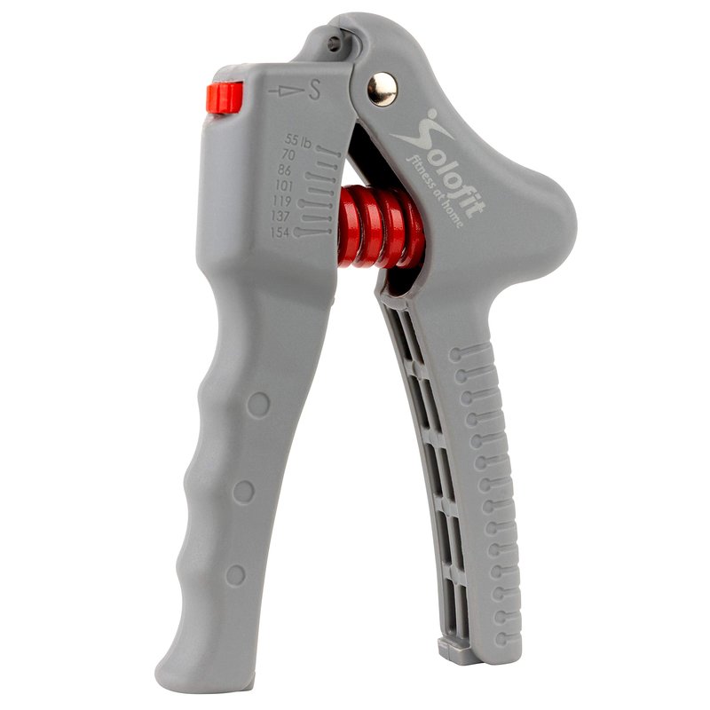 Solofit Hand Grip Strengthener with Adjustable Resistance (55 to 154lbs) – Heavy Duty Hand Workout Equipment for Finger Exercise – Hand & Finger Stretcher for Men & Women