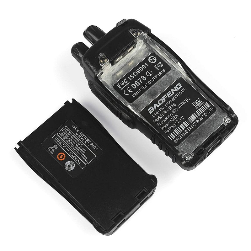6pcs BAOFENG BF-888S Walkie Talkie for Adults, Long Range Two Way Radio, 1500mAh 16 CH, 6 Radios 6 Earpieces 1 Six-way Charger 1 Cable