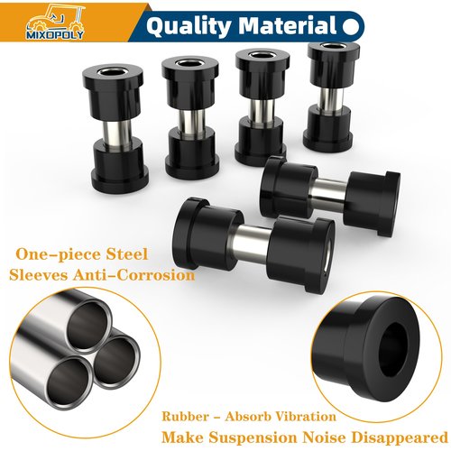 Mixopoly Rear Leaf Spring & Shackle Bushing Sleeve Kit for Club Car Precedent Gas and Electric Golf Cart 2004-Up, Replace 102506601 102506401 102506301