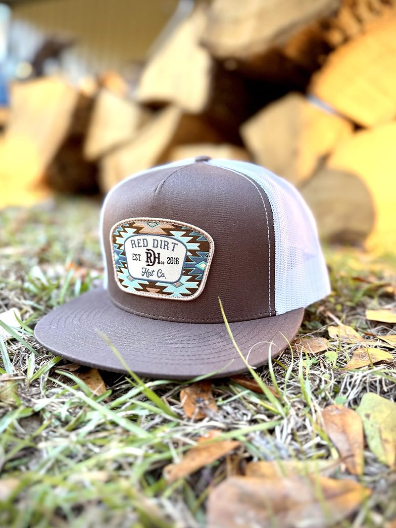 Red Dirt Hat Company Aztec Print Adjustable Snapback Hat (US, Alpha, One Size, Aztec Jango - Brown/White)