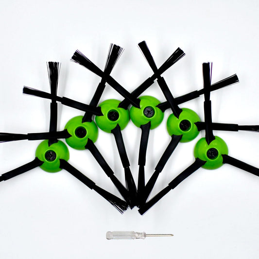 Black Side Brush Compatible for iRobot Roomba J7 J7+ J9 J9+J5 J5+ J6 J6+ J8 J8+ i5 i6 i7 i3 i4 i1 i2 e5 e6 Robotic Vacuum Cleaner Replacement Parts,6 Edge Sweeping Side Brush Accessories,Screw Driver