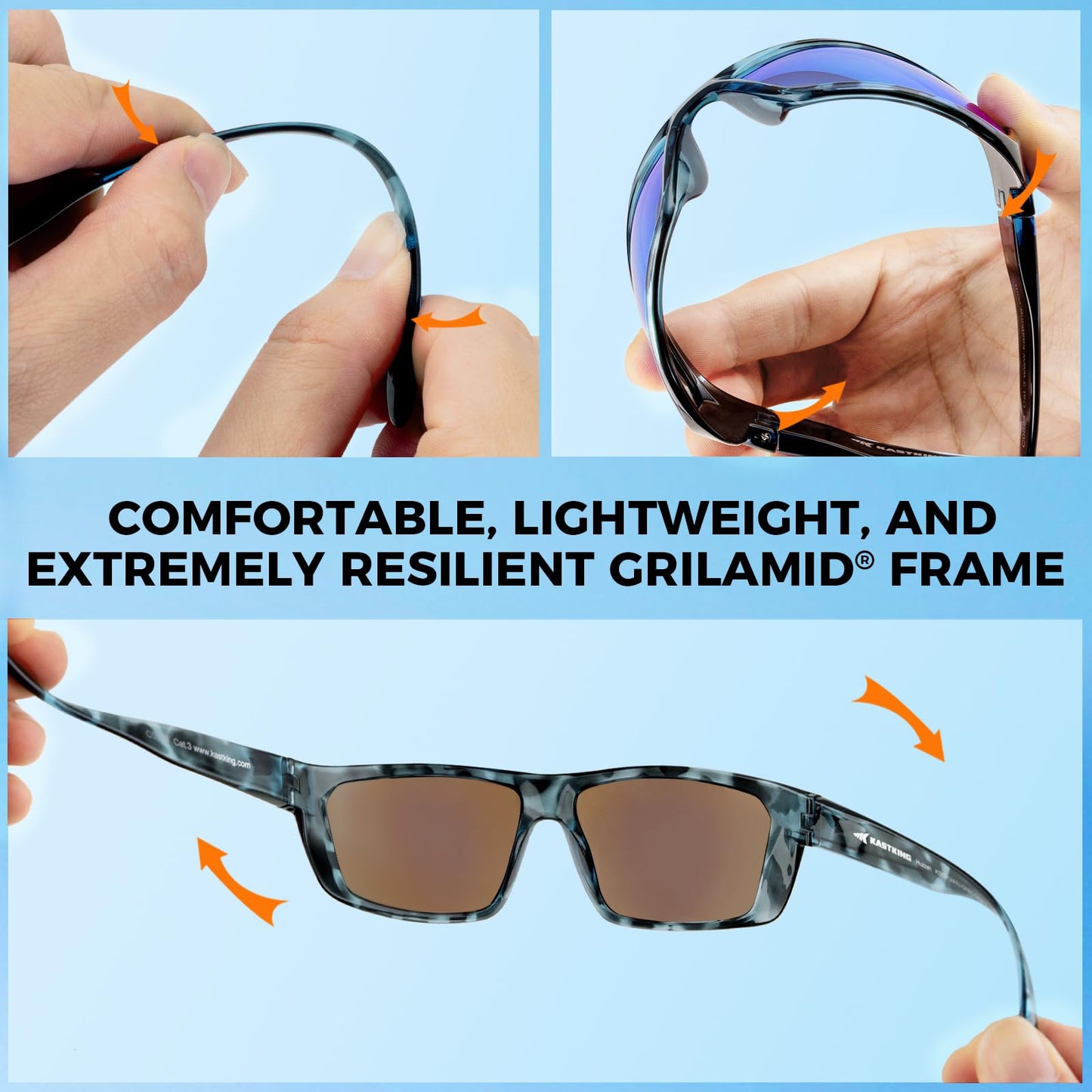 KastKing Huzzah Polarized Sport Sunglasses for Men and Women, Ideal for Driving Fishing Cycling and Running,UV Protection