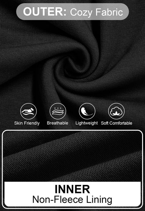 LYHIPSS Sweatpants Women Baggy Wide Leg Lounge Casual Pajama Sweat Pants Black M