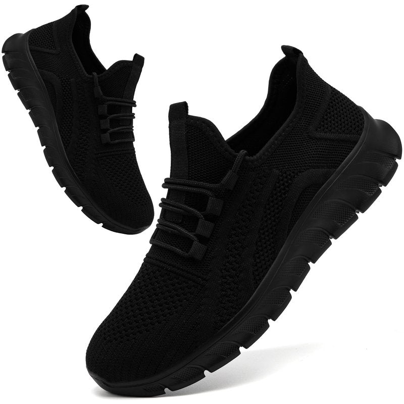 RJYWGS Mens Shoes Black Sneakers for Men Running Tennis Gym Athletic Shoes Workout Comfortable Men Black Size 11