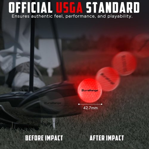 DURARANGE Glow in The Dark Golf Balls - Ultra Bright LED Night Golf Balls | Perfect Gift for Men & Women
