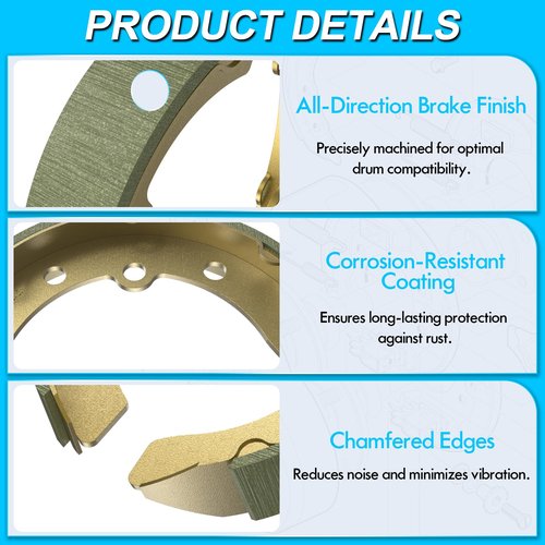 Enekerp Club Car Brake Repair Kits Fit Club Car DS 1995-UP and Precedent 2004-UP, Golf Cart Brake Drums/Hubs & Brake Shoes/Brake Pads & Brake Spring Kits, OEM Replace# 101791101 1018232-01 101816301