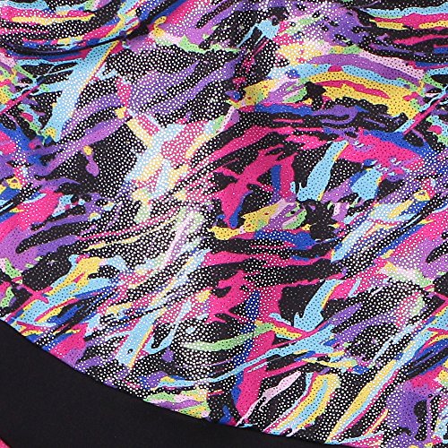 Girls' Gymnastics Leotard with Colorful Ribbon - 4-5T