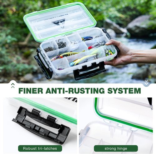 Ghosthorn Fishing Tackle Box - Waterproof Organizer with Removable Dividers | 2-Pack 3600 Size