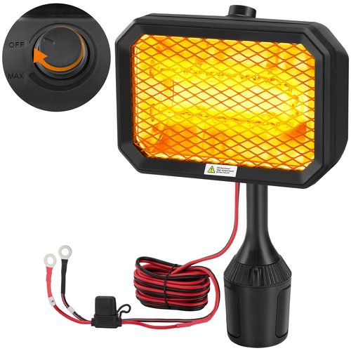 Kohree Golf Cart Heater Electric 36V with Infinite Temperature Adjustment, Wind-Resistant Carbon Fiber Heating Golf Cart Warmer Battery Operated for EZGO/TXT/Yamaha