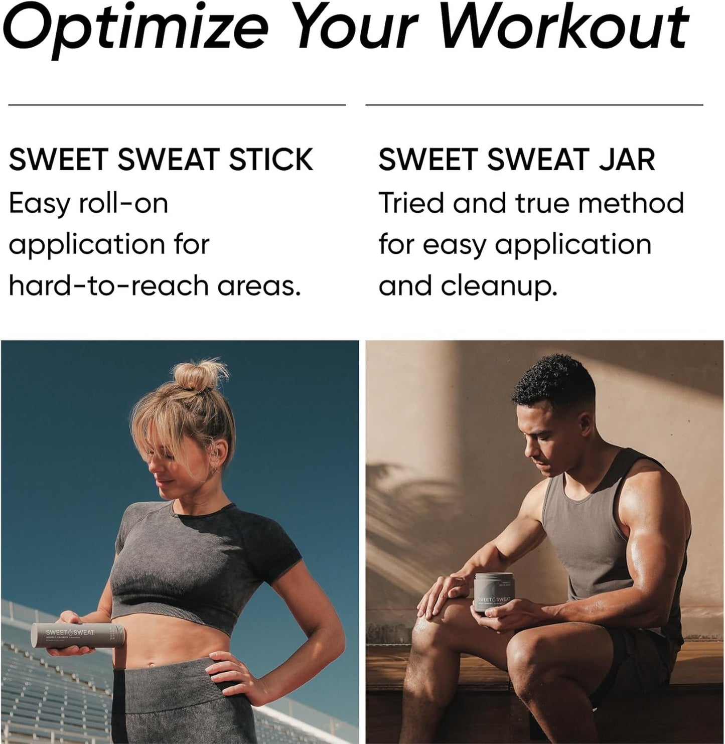 Sports Research Sweet Sweat Workout Enhancer Gel - Maximize Exercise & Sweat Faster | 6.4oz Stick