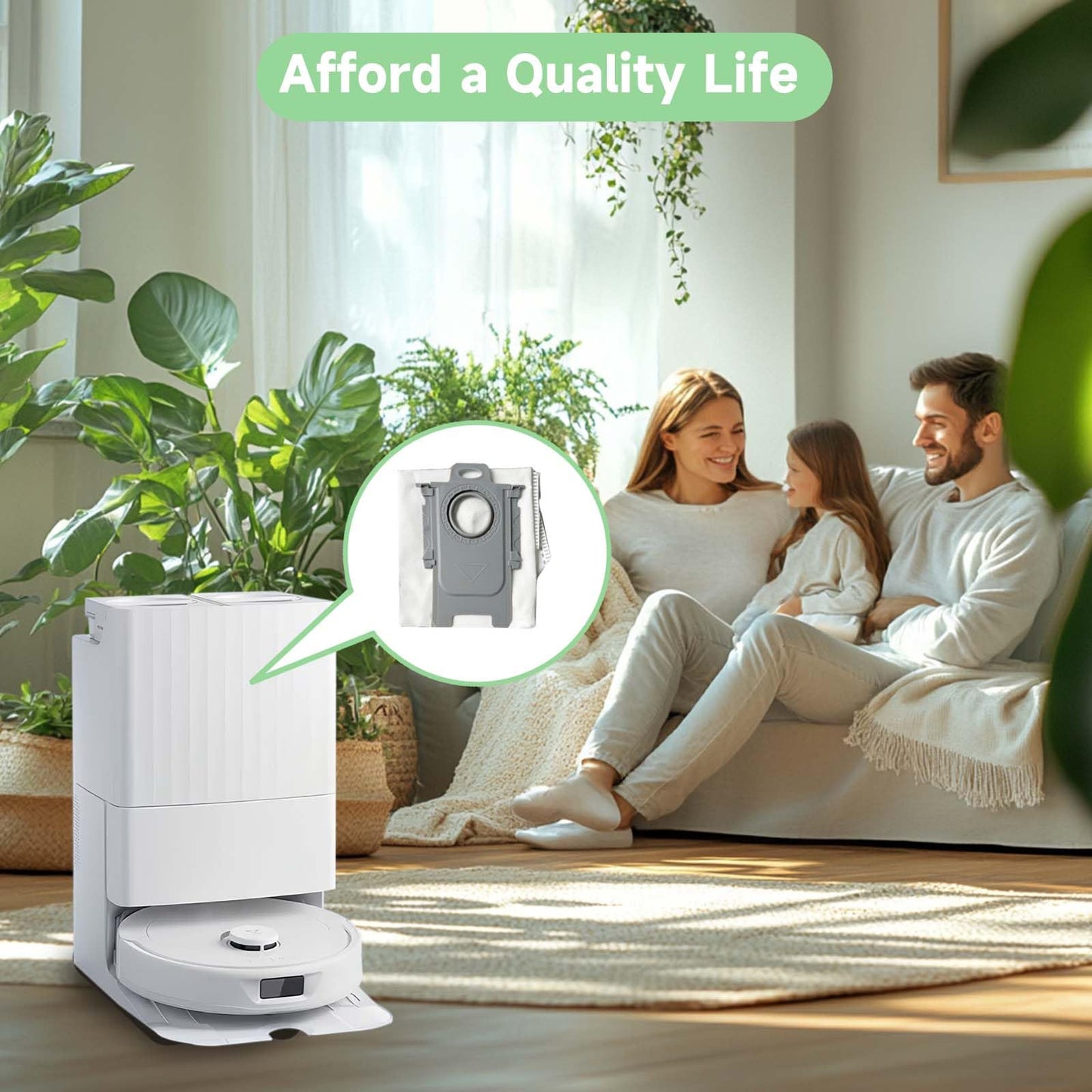 6 Pack Qrevo Bag replacement for Roborock Saros10R, Qrevo Series QV 35A, Qrevo S5V, Qrevo S, Qrevo Edge S5A, Qrevo 2R3W, S8 Max Ultra, S8 MaxV Ultra, Qrevo Curv S5X, Qrevo Master/Slim robot Vacuum