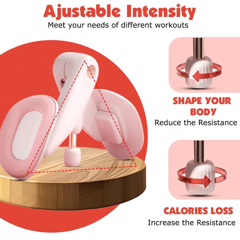Thigh Trainer Thigh Exerciser for Women, 15-70lb Adjustable Resistance Inner Thigh Exerciser with Soft Pads, Thigh Trainer for Pelvic Floor Muscle Repair, Kegel Exercise