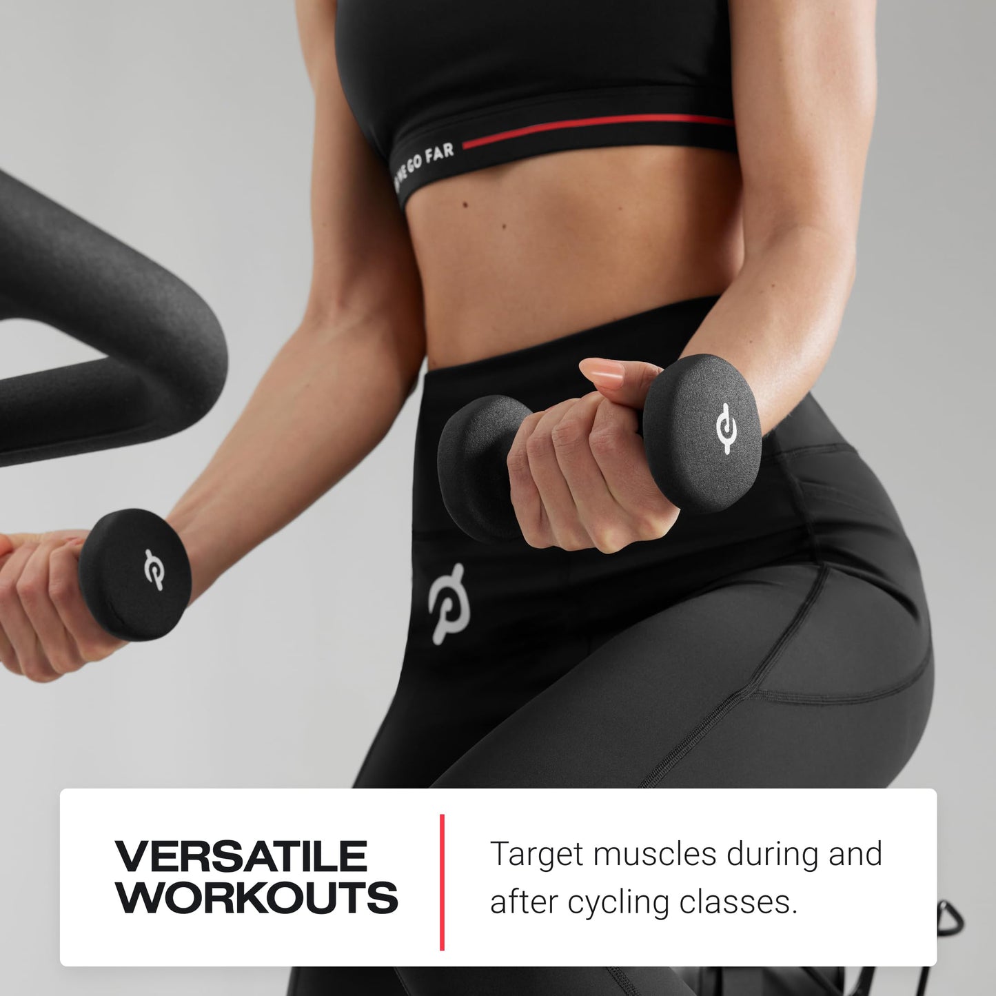 Peloton Light Weights | Set of Two Sweat-Proof Weights with Nonslip Grip, Designed to Fit in the Back of Peloton Bike and Bike+ - 3 lb