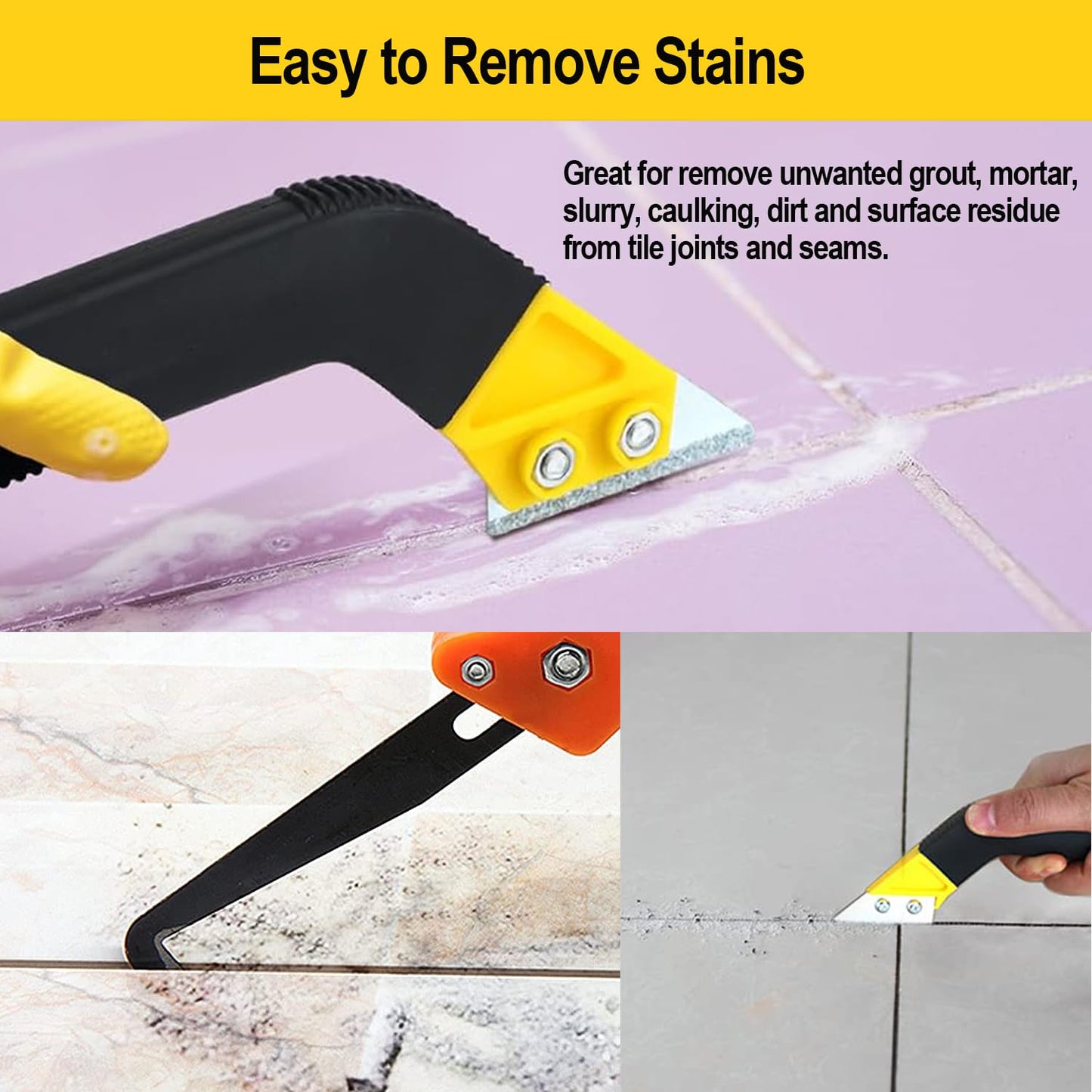 LABOFiC 14pcs Grout Removal Tool Kit, 2 Tile Grout Saws with 6 Extra Blades, 2 Grout Hand Saw with 4 Extra Blades, Tile Joint Cleaning Tools, Ideal for Tile Gap Cleaning and Repair