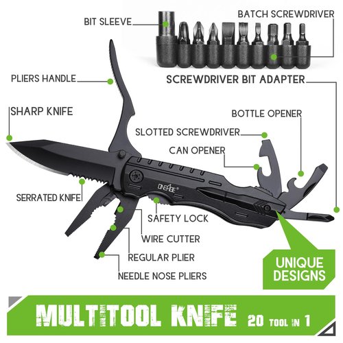 Gifts for Men Dad Him, Birthday Gifts for Man Husband Guy, Multitool Pocket Knife, Groomsmen Gift, Stocking Stuffers for Men, Christmas Fathers Day Mens Gift, Hunting Camping Knives for Outdoor