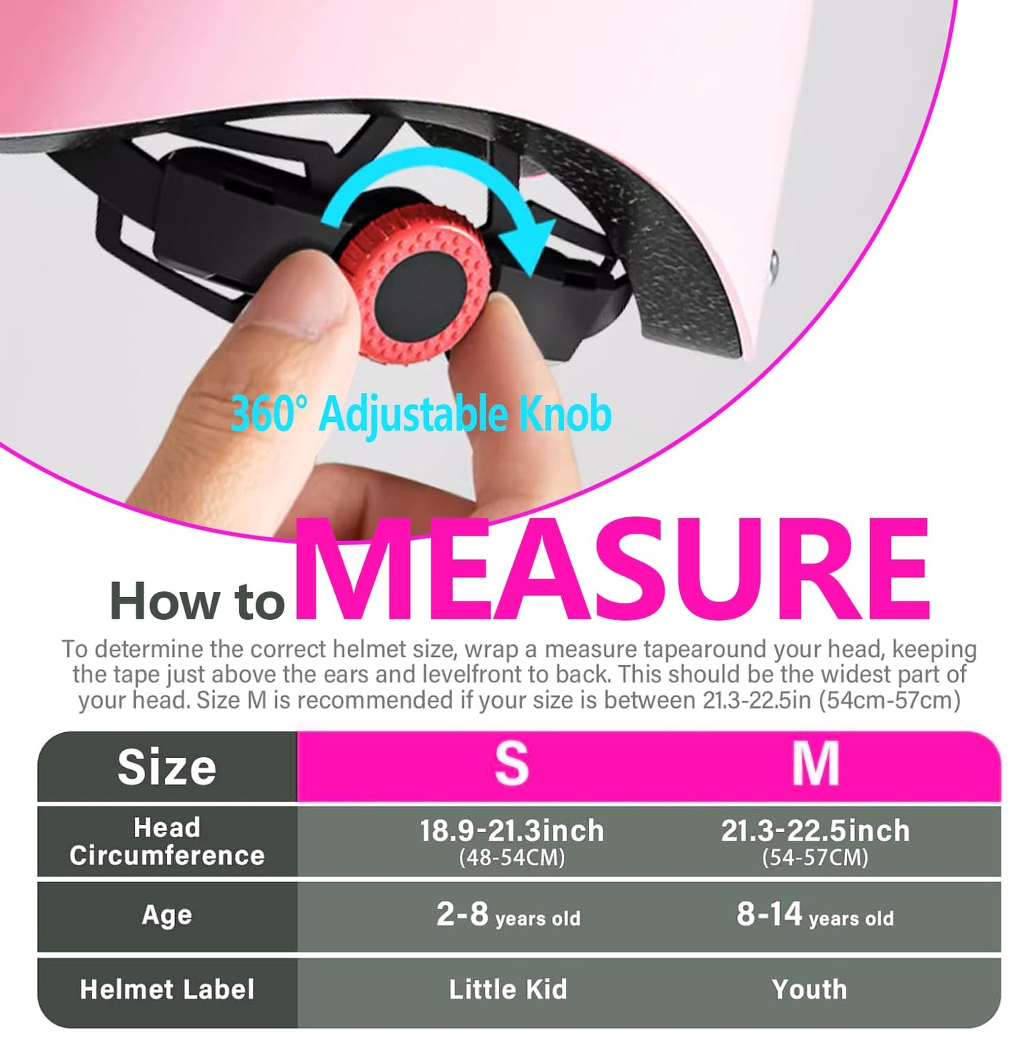 Kids Bike Helmet Set,CPSC Certified with Knee Elbow Wrist Pads Guards,Toddler Adjustable Black Helmet for Ages 2-3-5-8 Girls Child,Sports Protective Gear Set for Bicycle Skate Scooter