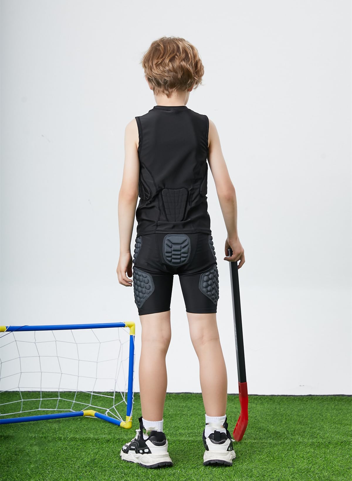 STONEKISS Padded Football Shorts for Youth Boys and Girls, Snowboard Impact Shorts for Skate, Hockey, Rugby YS