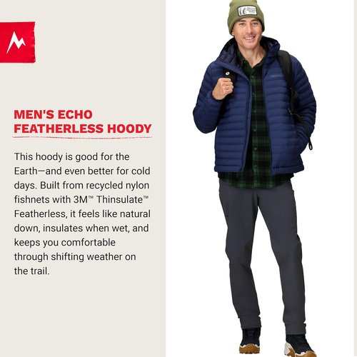 MARMOT Men's Echo Featherless Hoody - Lightweight Down-Alternative Jacket for Ultimate Warmth