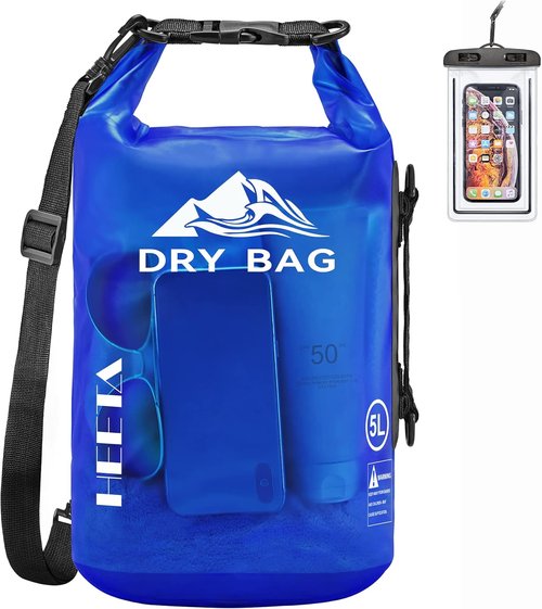 HEETA Waterproof Dry Bag - Lightweight Roll Top Storage for Travel & Outdoor Activities | 5L/10L/20L/30L/40L