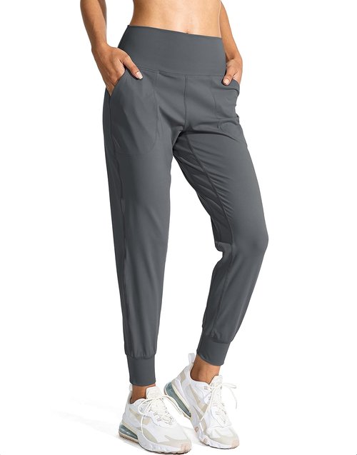 G Gradual Women's High-Waisted Joggers - Comfortable Yoga Pants with Pockets for Workouts & Lounging