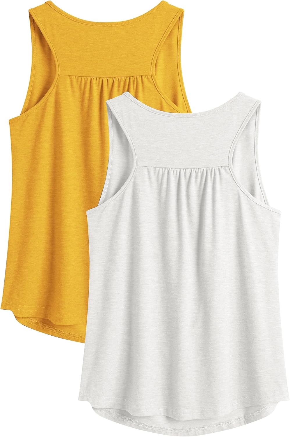PINSPARK Workout Tops for Women - Lightweight Racerback Tank Tops | 2-Pack Athletic Gym Shirts, S-3XL