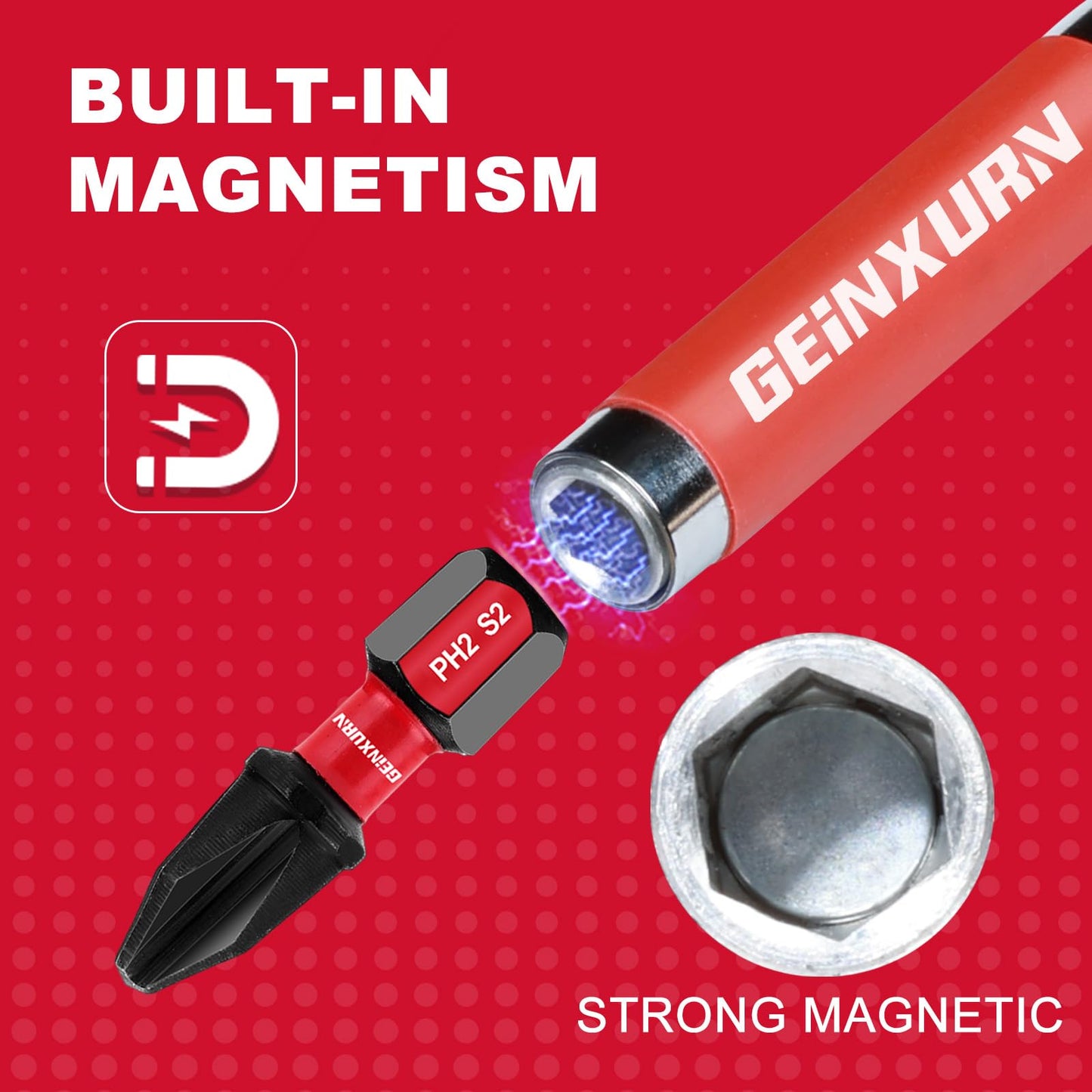 Geinxurn 3 PCS Drive Guide with Self Retracting Sleeve(3.5”) and 10 Pcs Screwdriver Bit, Magnetic Drill Bit Tip Holder for Prevent Screws Shaking When Driving