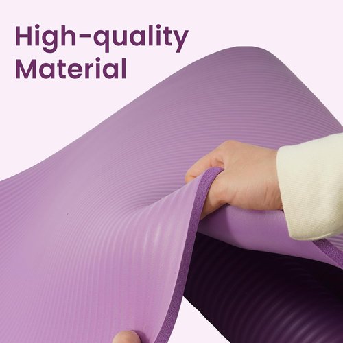 Fitvids Yoga Mat - Extra Thick 1/2-Inch High Density Anti-Tear Exercise Mat with Carrying Strap