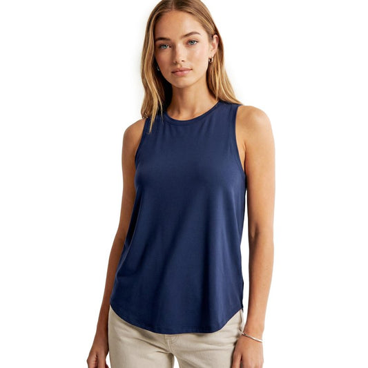 sissycos Women's Workout Racerback Tank Tops Loose Fit Sleeveless Athletic Shirts(Blue Indigo,XX-Large)