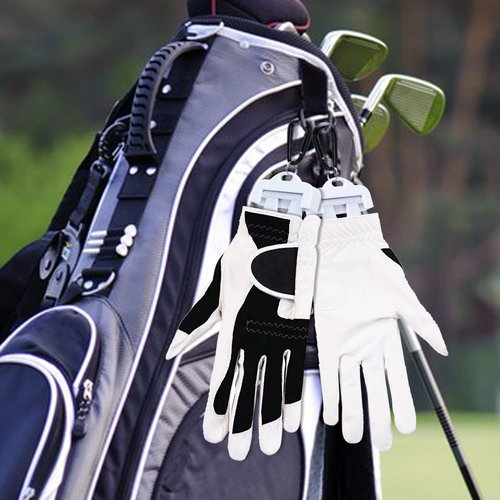 ACCTOLF Golf Glove Holder, 2PCS Durable Golf Gloves Stretcher with Hook for Golf Bag Accessories, Holder Hanger Keeper Dryer Shaper Tool for Golfer Gloves Maintenance