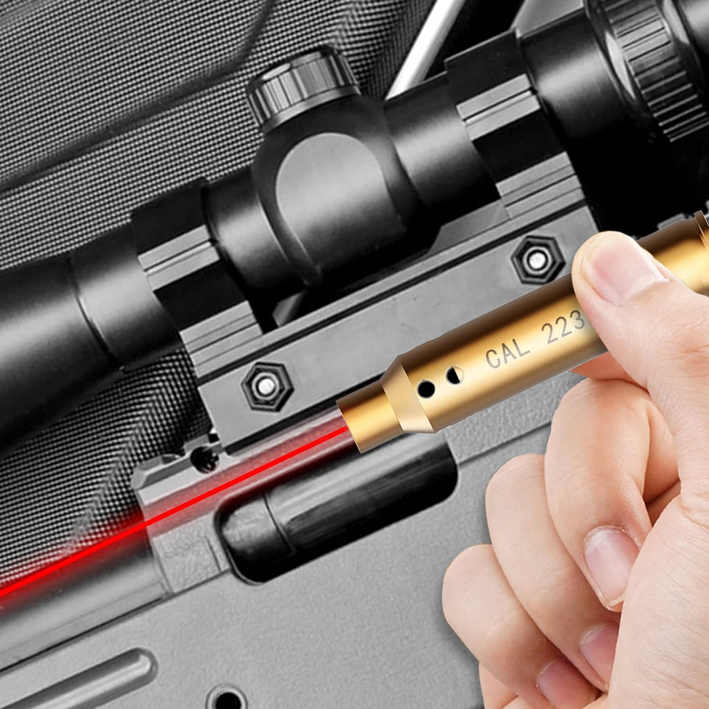 Marmot Bore Sight Cal .223 Rem 5.56mm Boresight 223 Bore Sight NATO Laser Boresighter for Cal 223 556 with 3 Sets of Batteries