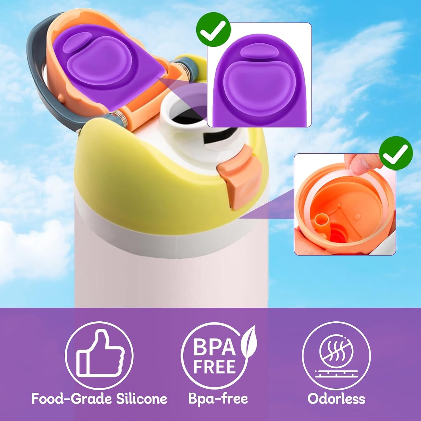 Owala | Replacement Lid Rubber Seal Stopper & O-Ring Gasket | Compatible with 24/32 oz Water Bottles