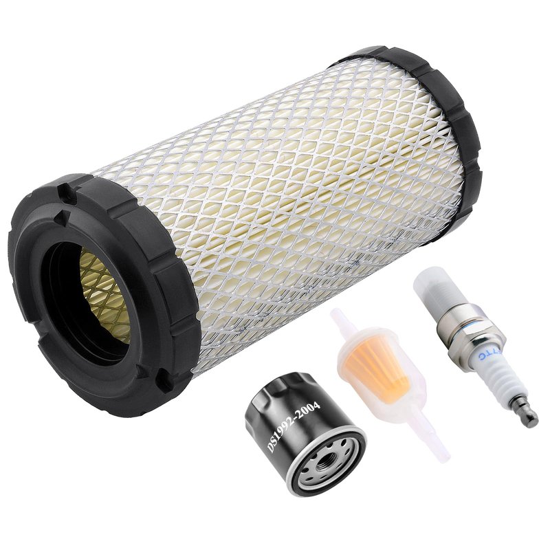 Roykaw Golf Cart Tune Up Kit Compatible with EZGO RXV 2008-up & EZGO TXT 2010-up Gas Models with Kawasaki Motor Fuel Filter 72084-G01, Air Filter 28463-G01, Oil Filter 607454, Spark Plug 607462