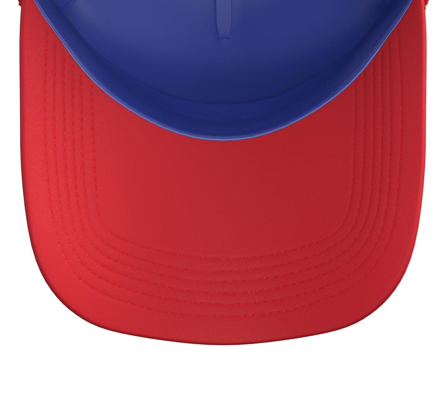 Stranger Things S5 V1 Cult Classics Character Trucker Hat with Adjustable Mesh Back, Red/White/Royal Blue