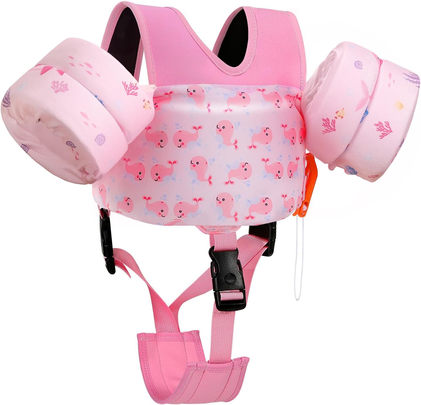 MoKo Toddler Swim Vest - Cartoon Water Wings with Crotch Strap | Floaties for 15-66 lbs Kids