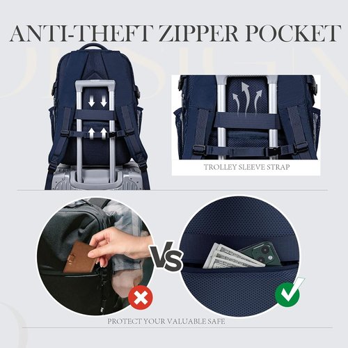 Lossga Travel Backpack - Lightweight Water-Resistant Personal Item Bag | 18x14x8 Inches, Approved for Flights