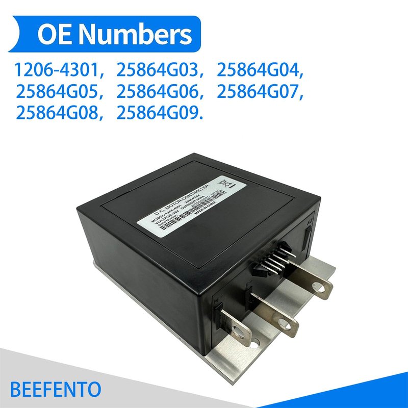 Beefento 1206-4301 36V 350 Amp 5-Pin Speed Controller for EZGO Medalist TXT 1994-2019 Golf Cart Compatible with Curtis 1206 Series DC Motor Controller, Replaces #25864G03 25864G04 25864G05 25864G09