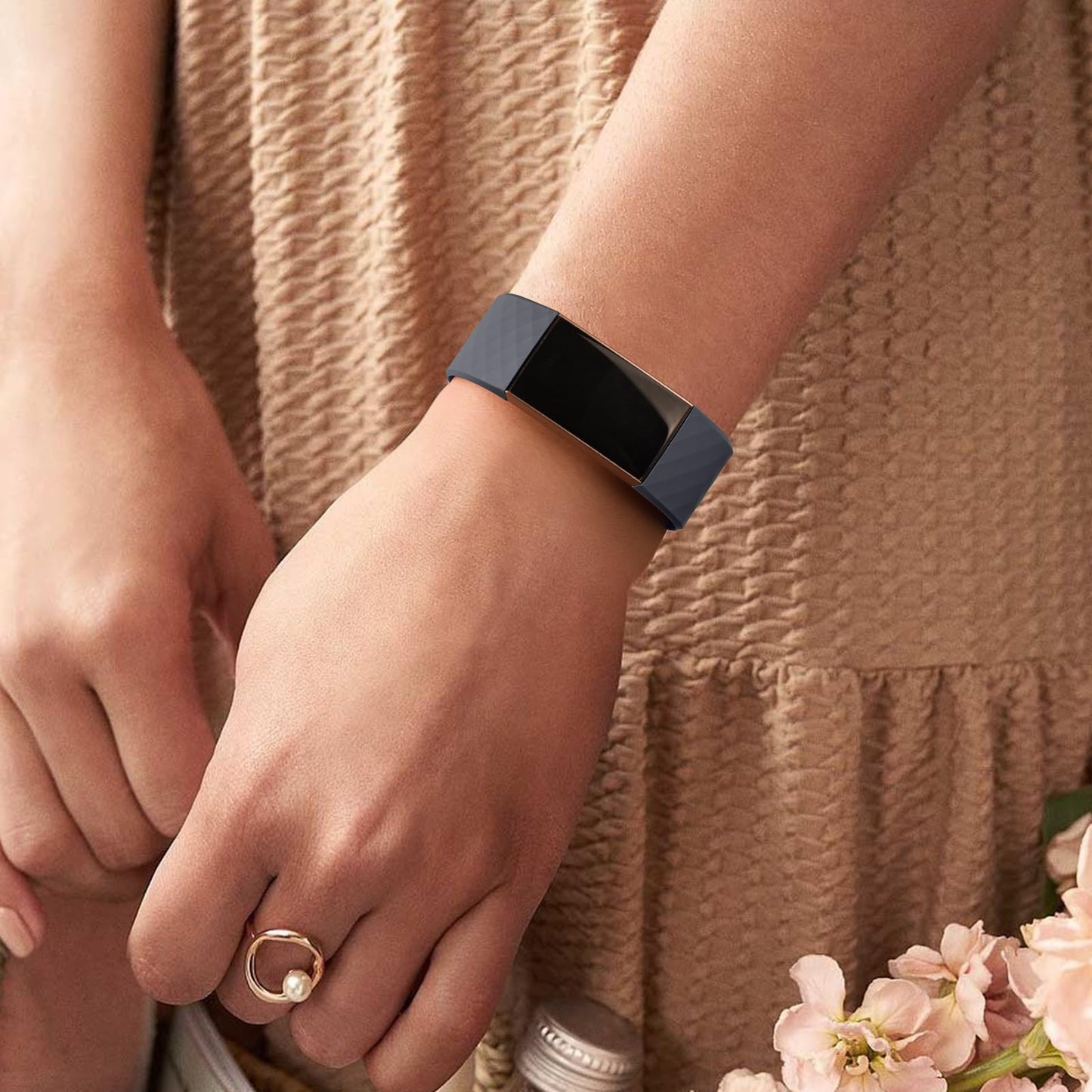 [10 Pack] Soft Silicone Wristbands Compatible with Fitbit Charge 4 Bands, Sports Replacement Straps for Fitbit Charge 4 / Fitbit Charge 3 / Charge 3 SE Women Men (Large, 10 Pack E)