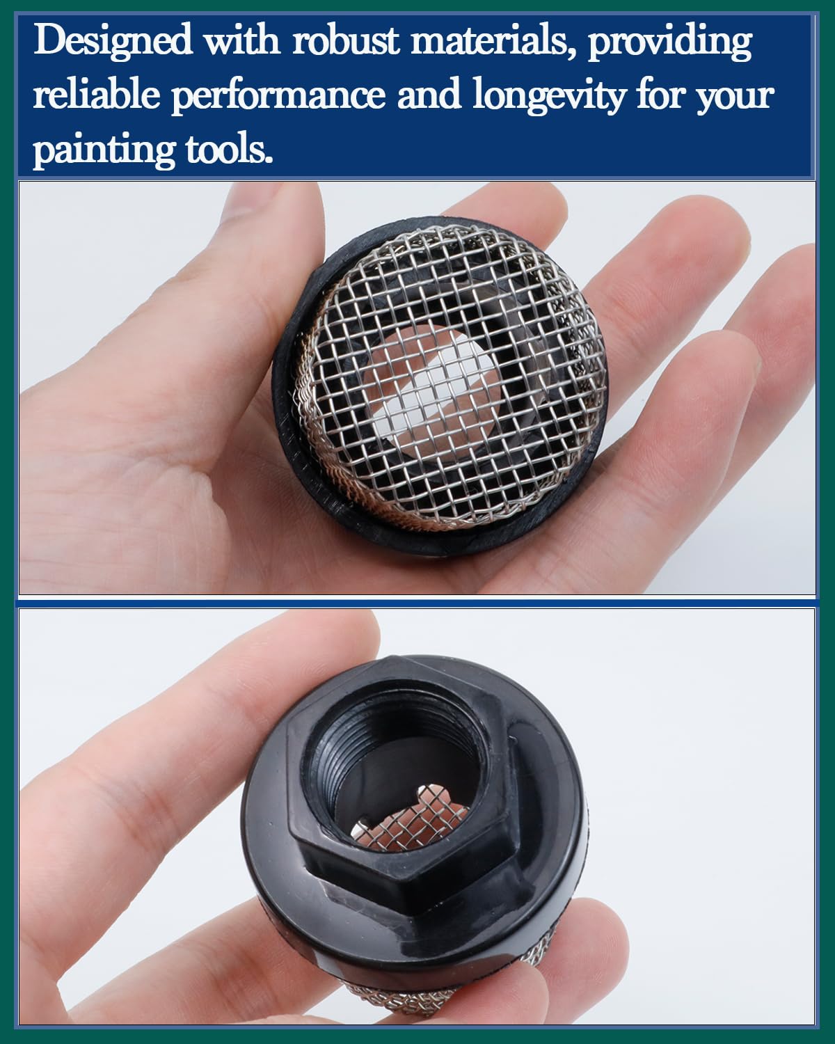 LUCKXUANYUAN 2Pack 246385 Inlet Strainer,Hose Inlet Strainer Filter, 7/8 unf Compatible with Graco 390 395 490 495 495 595 3400 Airless Sprayer Paint Sprayer Parts, for Sprayer Filters.