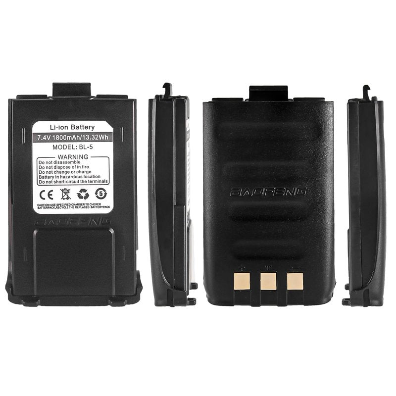 BAOFENG GT-3TP Battery 7.4V 1800mAh Li-ion Battery for Radio GT-3 Walkie Talkie Replacement