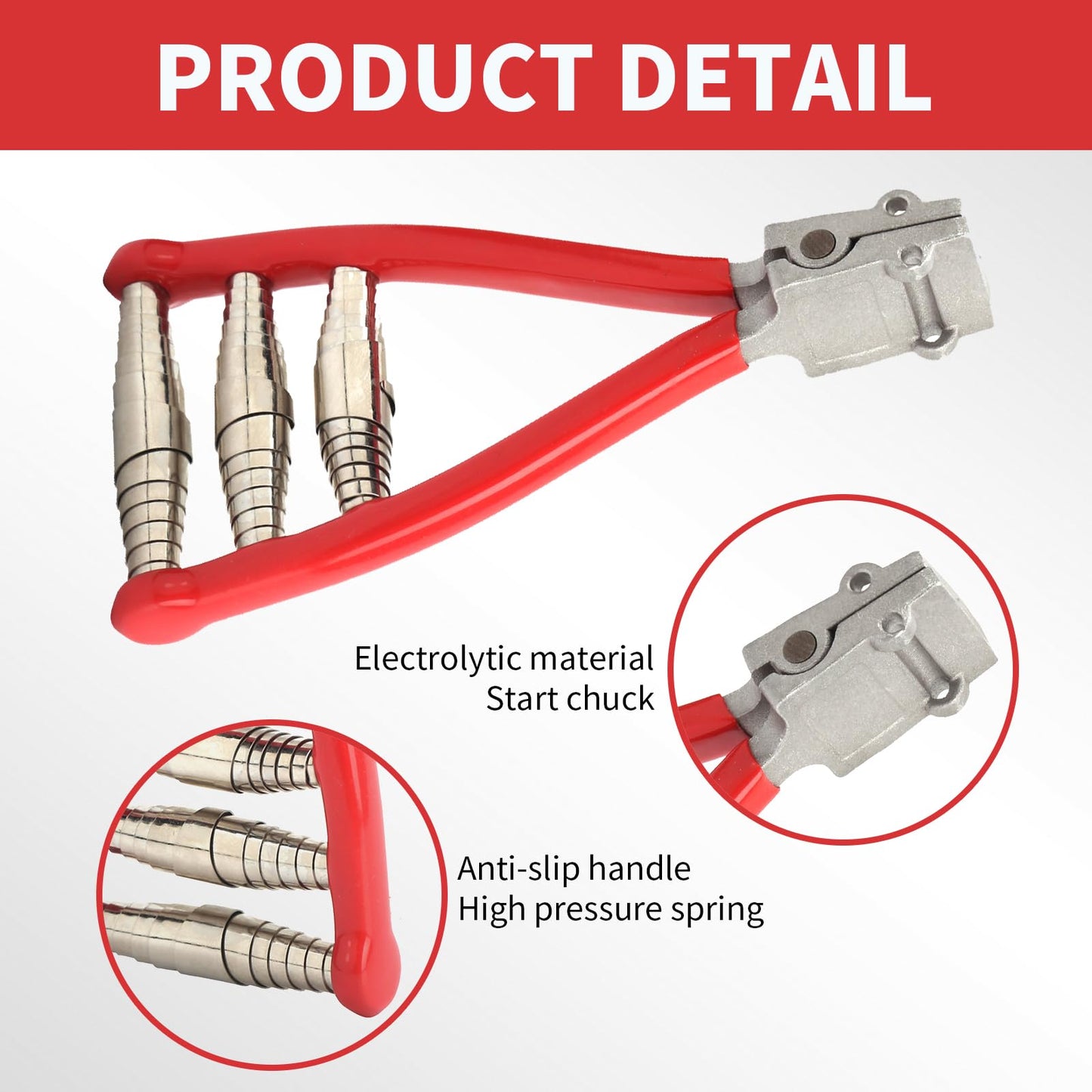 Qiilu Starting Clamp Tennis Racket Starting Clamp Aluminum Plastic Badminton Racket Starting Stringing Clamp Tennis Racket 3 Spring Starter Stringing Tool