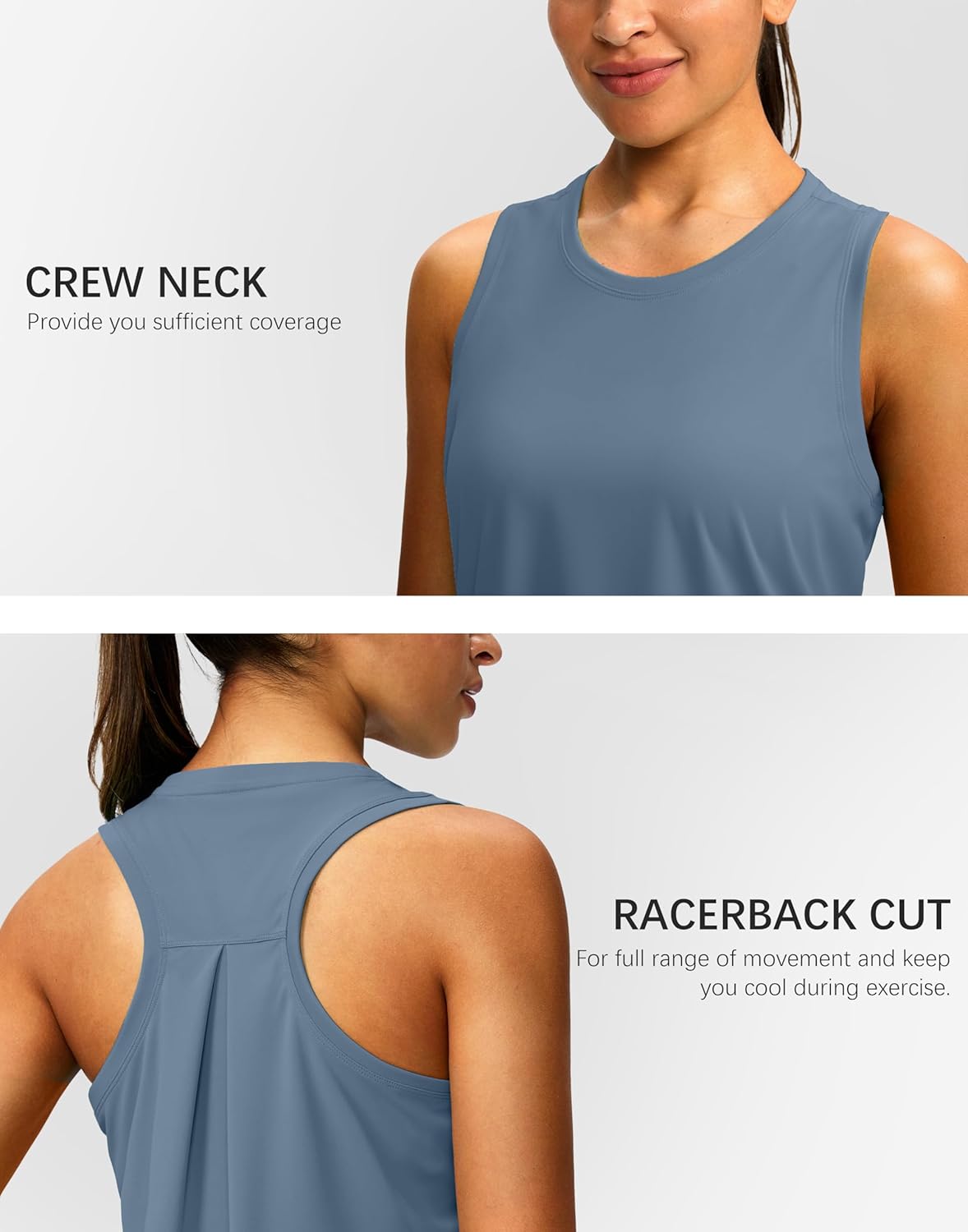 Skiennix Women's Athletic Tank Top - Sleeveless Racerback Design for Yoga & Gym | Loose Fit