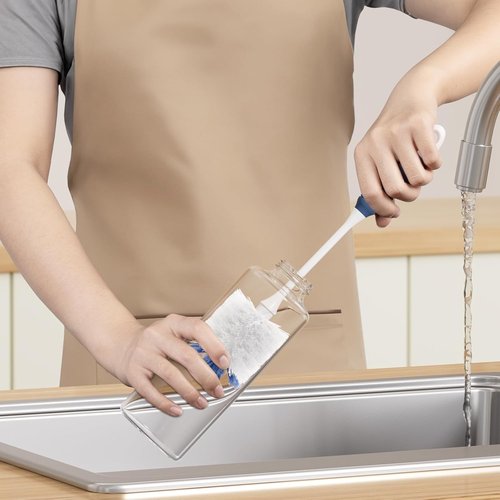 Amazer Bottle Brush Cleaner - Long Flexible Handle for Water Bottles & Tumblers | 2 Pack