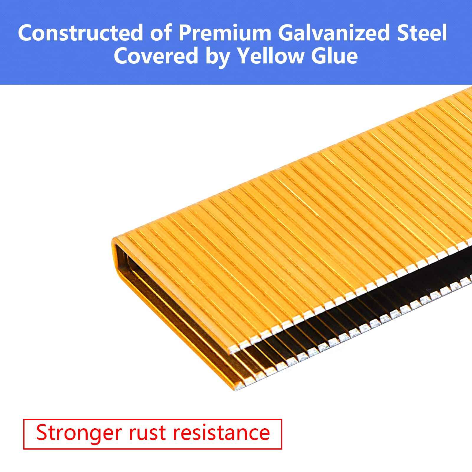 SimCos 18 Gauge 1/4" Narrow Crown Staples, 1-Inch, Galvanized Project Pack for 18 GA Pneumatic or Electric Stapler or Staple Gun (2000)