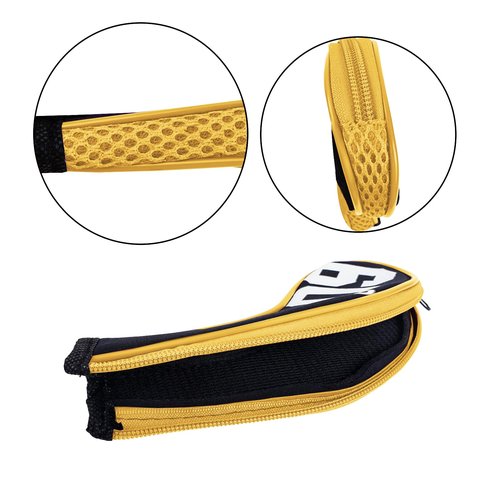 Andux 7Pack Golf Wedge Irons Club Head Covers Degree NO. on Both Sides Long Neck with Zipper Black/Yellow