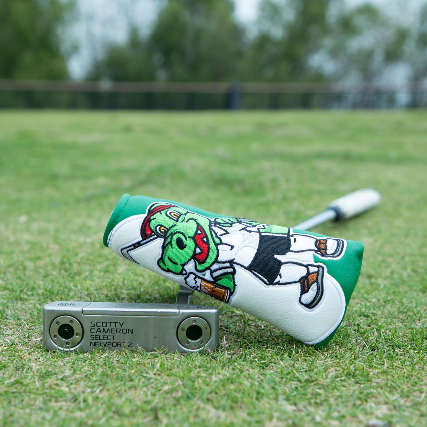 Putter Cover Headcover Magnetic Golf Putter Head Cover Green Shamrock Embroidery fits for Scotty Cameron Odyssey Taylormade Blade Putters